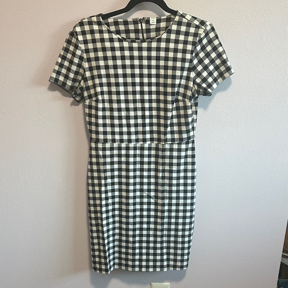 Old Navy Black and White Plaid Dress